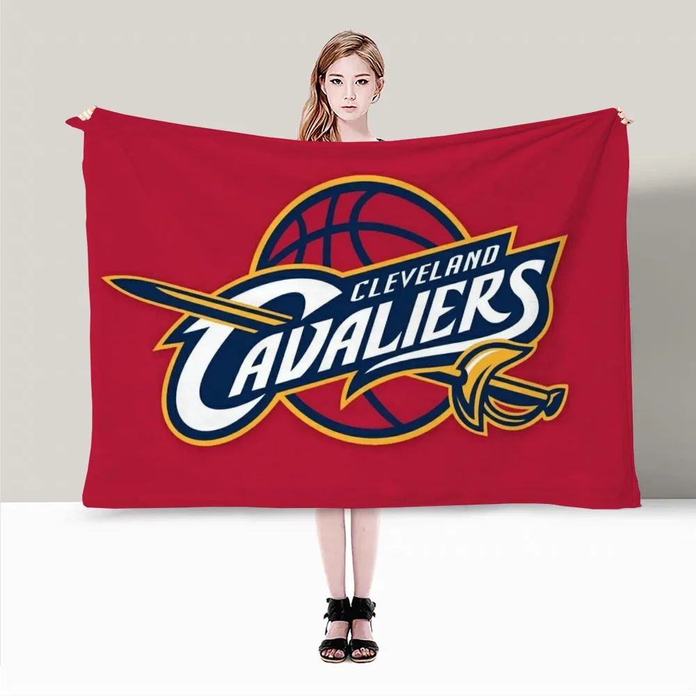 C-Cleveland Cavaliers Blanket for Sofa Winter Blanket Warm Bedspread on the Bed Baby Blankets and Throws Downy Throw Knee Fluffy