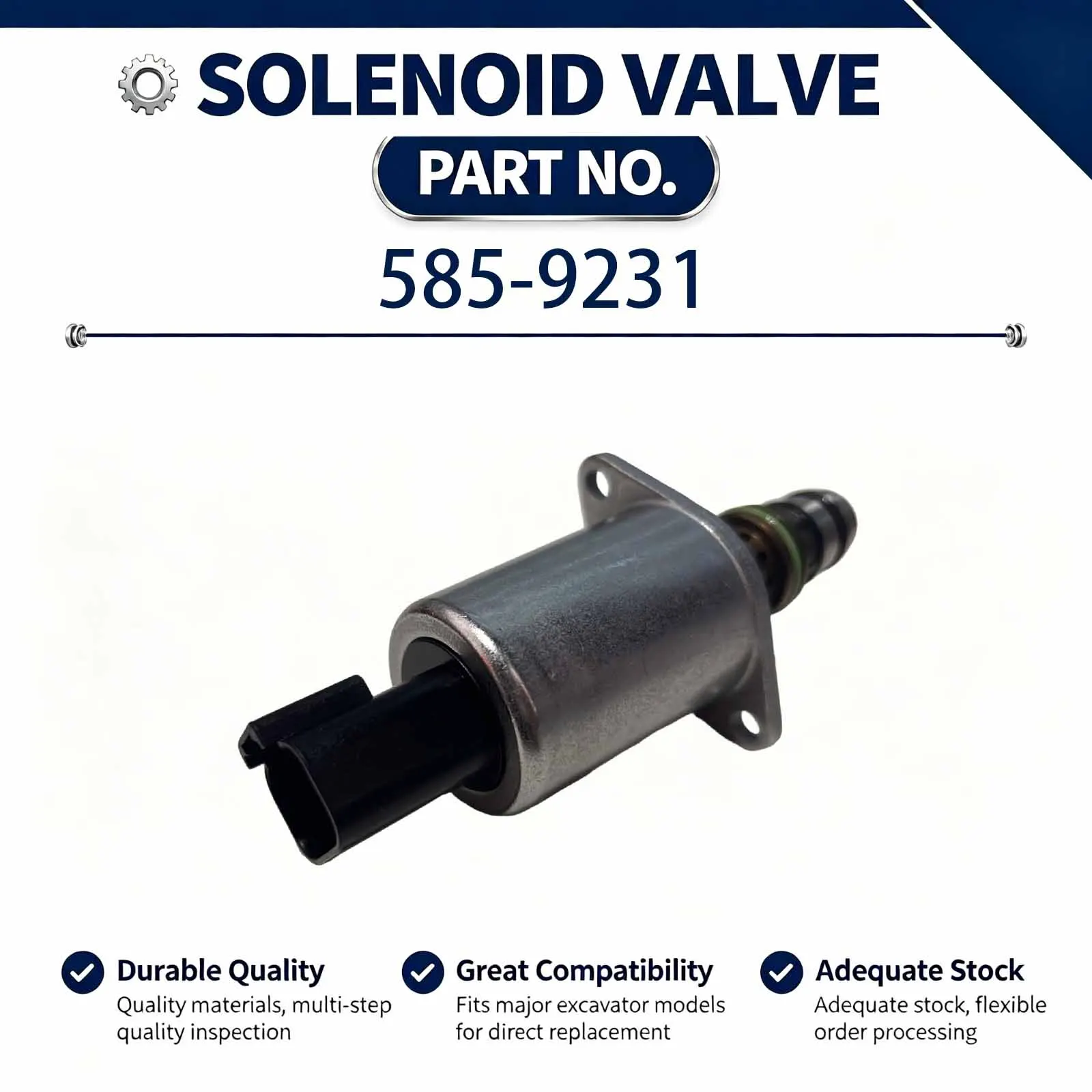 5859231 Solenoid valve assembly Compatible for Caterpillar CAT MH3040 Wheeled Excavators