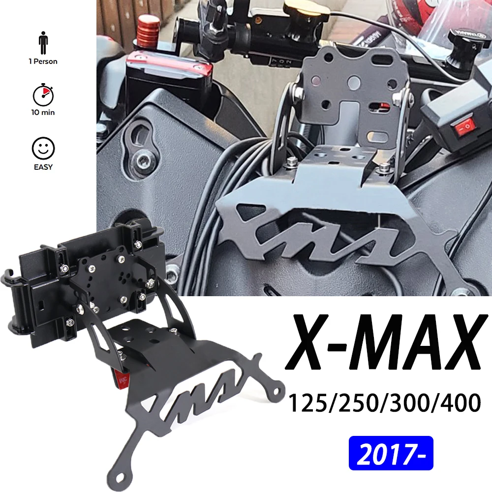 2017 - 2022 For Yamaha XMAX125 XMAX250 XMAX300 XMAX400 Navigation Bracket GPS Mobile Phone Holder X-MAX 125 250 300 400