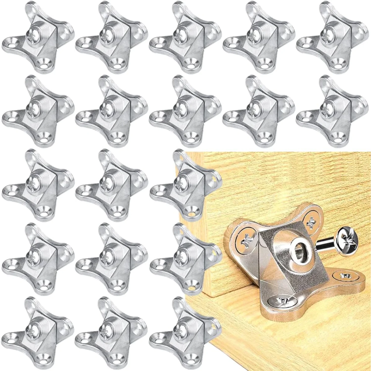 20 PCS Detachable Corner Brace L Shape Right Angle Metal  Corner Brace  Corner   with Screws Metal Brackets Corner Brace  with S