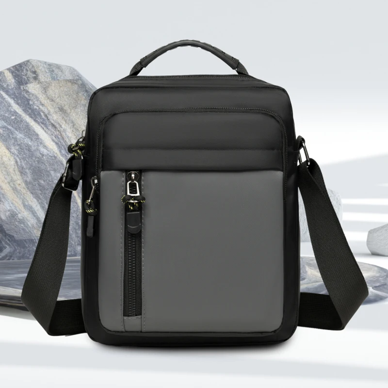 

Мужская повседневная сумка через плечо из прочной ткани Оксфорд, подходит для ежедневных прогулок, занятий спортом, покупок, путешествий, отдыха и бизнеса