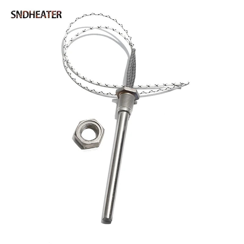 

SNDHEATER 12V 48V Cartridge Solar Hot Water Heaing Element M14 14MM Thread 10x100MM Oil Bucket Heater Replacement SS304 with Nut