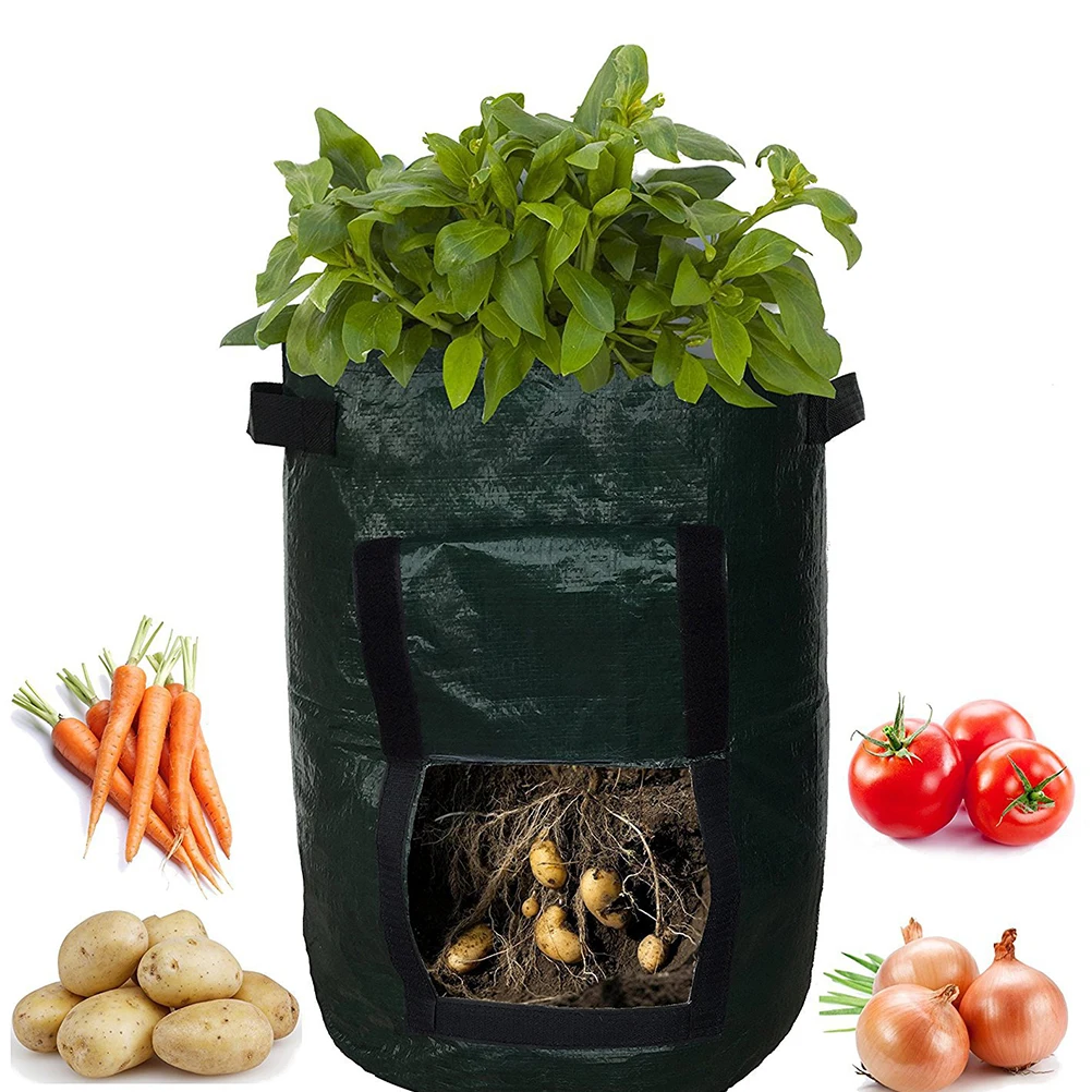 

7 Gallons Premium Fabric Potato Planting Bag Tear Resistant Grow Pouch for Vegetables with Portable Handle and Air Circulation