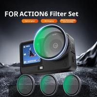 For CYNOVA For DJI Osmo Action 6 Filters ND8/ND64/Black Soft/CPL Polarizing Filter Action Camera Lens Filters Accessories