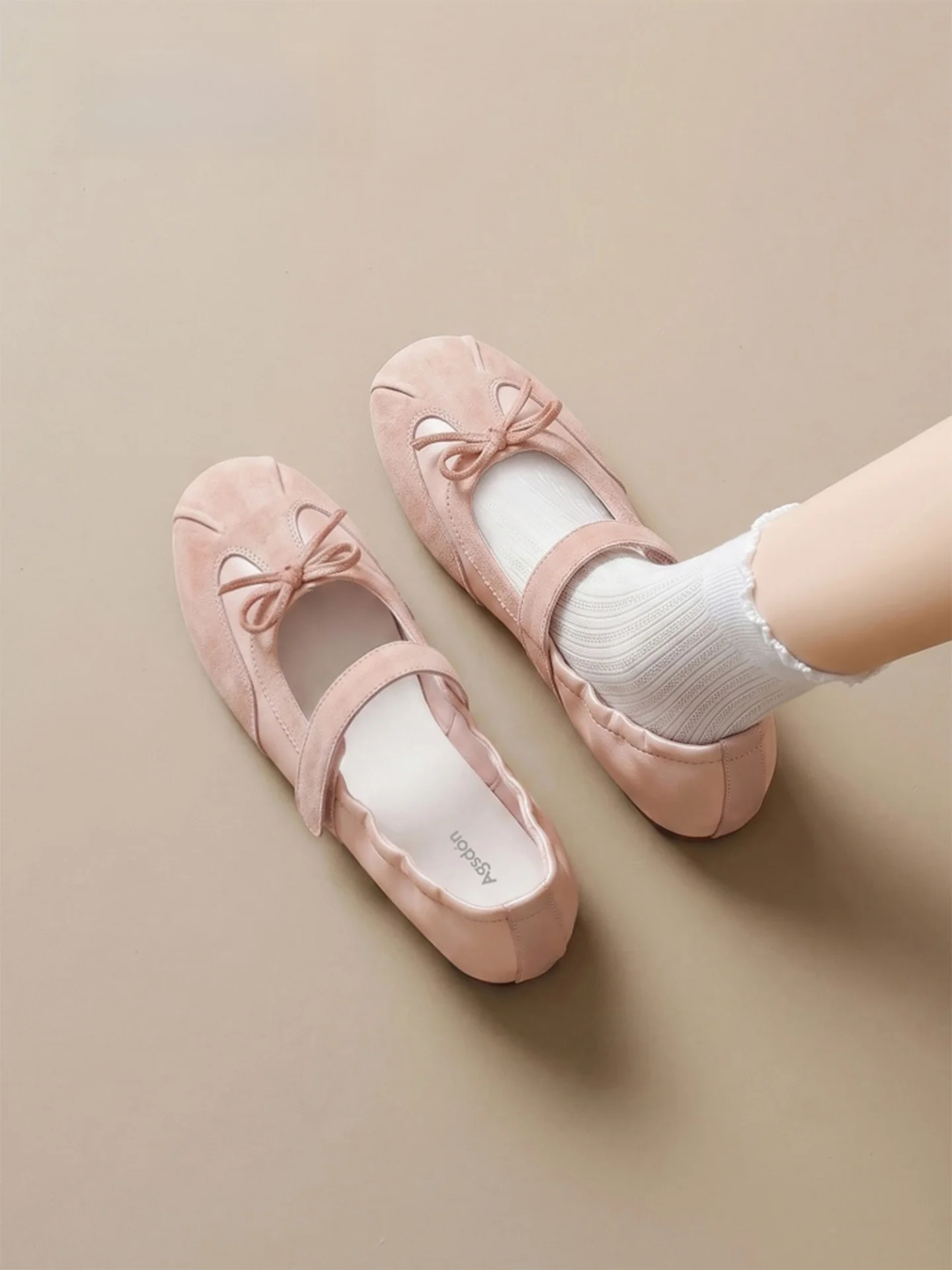 Miu Style Sports Mary Jane Women's Shoes Soft Bottom Ballet Training Summer New Arrival Fashionable Slip-On Casual Shoes