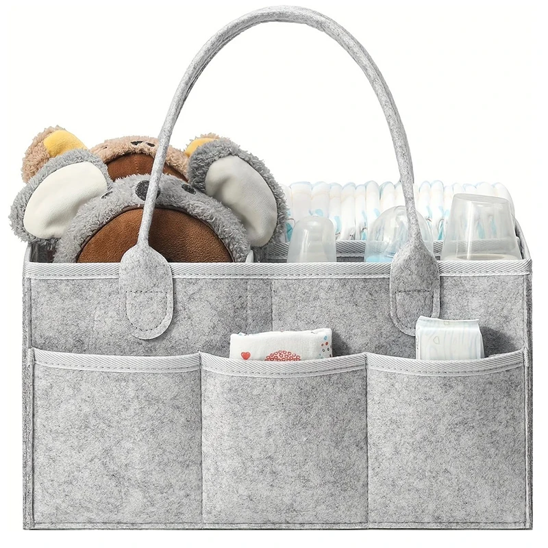 Multi-functional felt nappy bag new felt nappy storage bag Newborn Nursery Bags Infant essentials Foldable Felt Nappies Organize