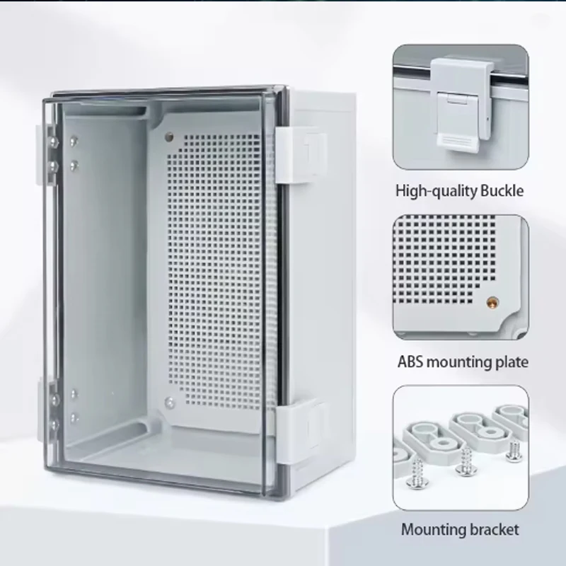 Водонепроницаемая и пыленепроницаемая прозрачная/серая крышка для ПК, пластиковая распределительная коробка, электрическая коробка, базовая коробка управления