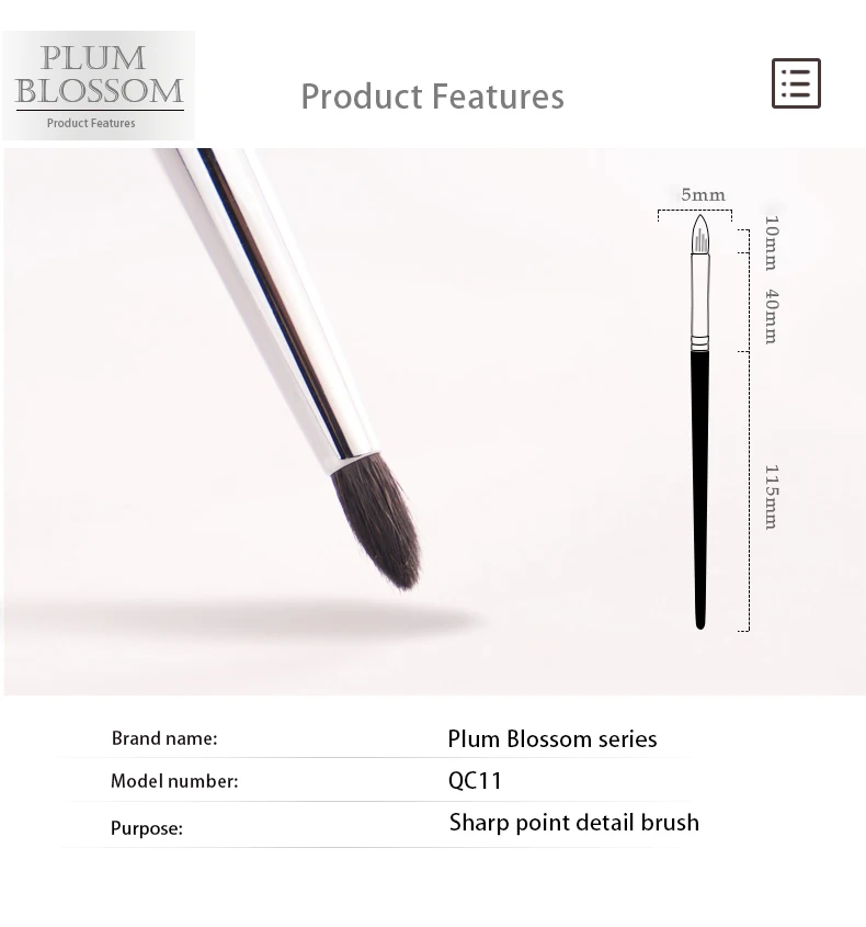 CHICHODO High-end Makeup Brush Crease Brush Eyeshadow brush Pointed Detail Brush Goat hair -CHJ232