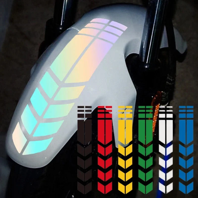 1-3set Motorcycle Arrow Stripe Reflective Stickers Fender Paste Car Safety Warning Waterproof MotorbikeTape Decal Accessories