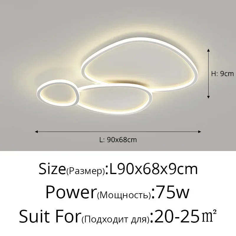 كريم نمط Led غرفة نوم رئيسية الثريات مطعم المصباح الحديثة الحد الأدنى الشمال غرفة المعيشة أضواء السقف المنزل كله