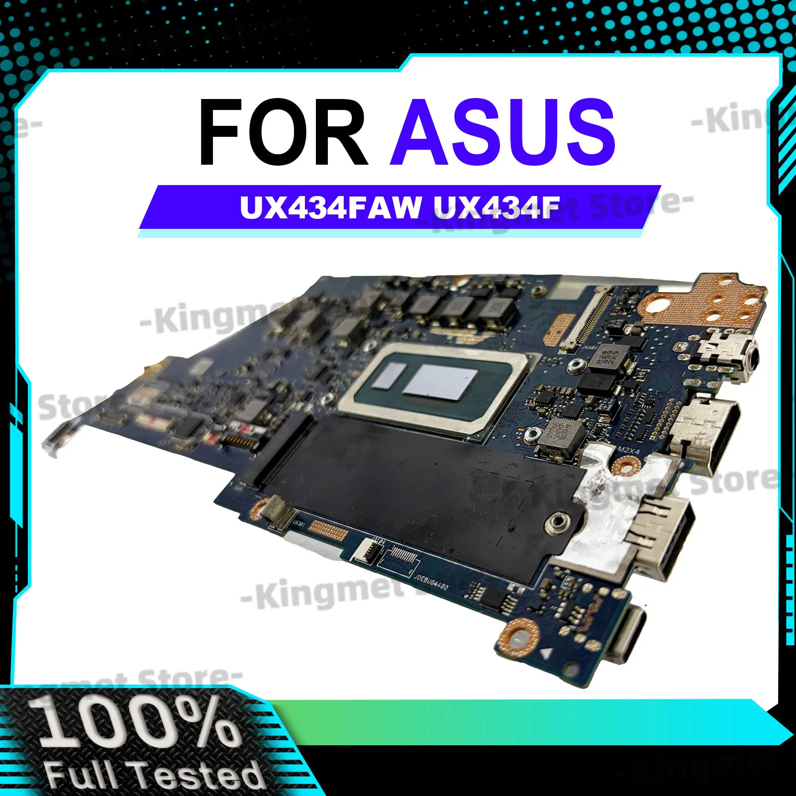 

UX434FAW Laptop Motherboard For ASUS ZenBook UX434FA UX434F U4600F Mainboard With 10th Gen I3 i5 i7 CPU 100% tests OK stk