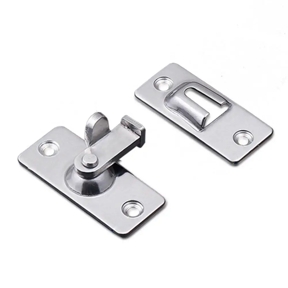 Door Lock 90 Degree Barn Door Latch Bolt Stainless Hook Sliding Window Steel Locks Angle Lock Right Latch Hardware Gate Cab Z4Q2