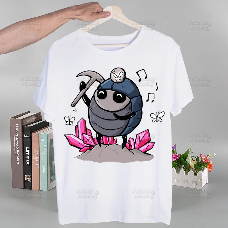 Hollow Knight T Shirt Fashion Print Tshirt Summer Mens Novelty Short Sleeve Game Cartoon Men T-shirt Men Funny Tops