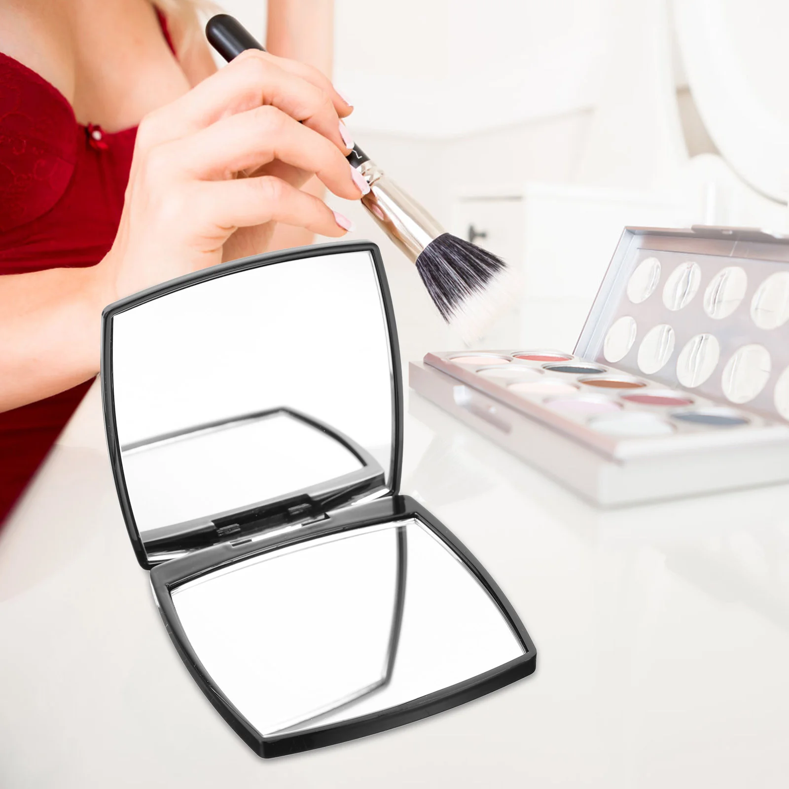 Specchio per trucco da 3 pezzi Specchi portatili pieghevoli da viaggio Mini bifacciale per il viaggio