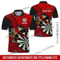 PLstar Cosmos Darts Team Custom Name 3D All Over Printed Premium Men's Polo Shirt Summer Street Casual Short sleeve shirt WK62