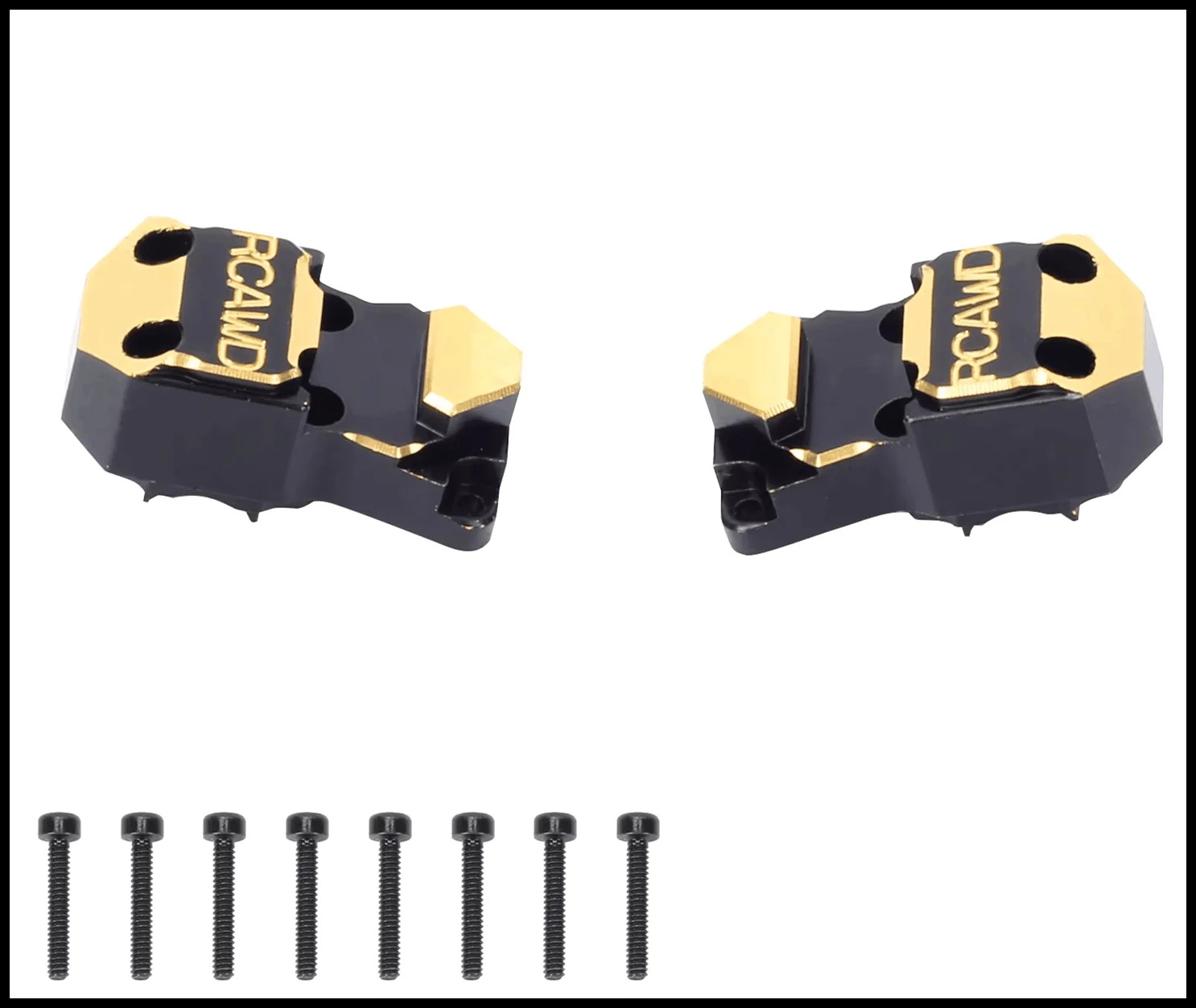 RCAWD 12g Brass Axle Housing Diff Cover Third Member Housing for Axial SCX24 Wrangler Bronco Gladiator C10 Deadbolt Upgrades