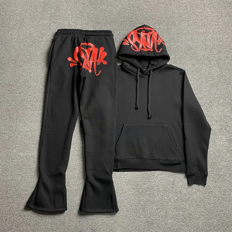 Synaworld Hoodie and Sweatpants Set High Quality Y2K Harajuku Streetwear Designer Clothes Mens Hoodies Syna World Tracksuits