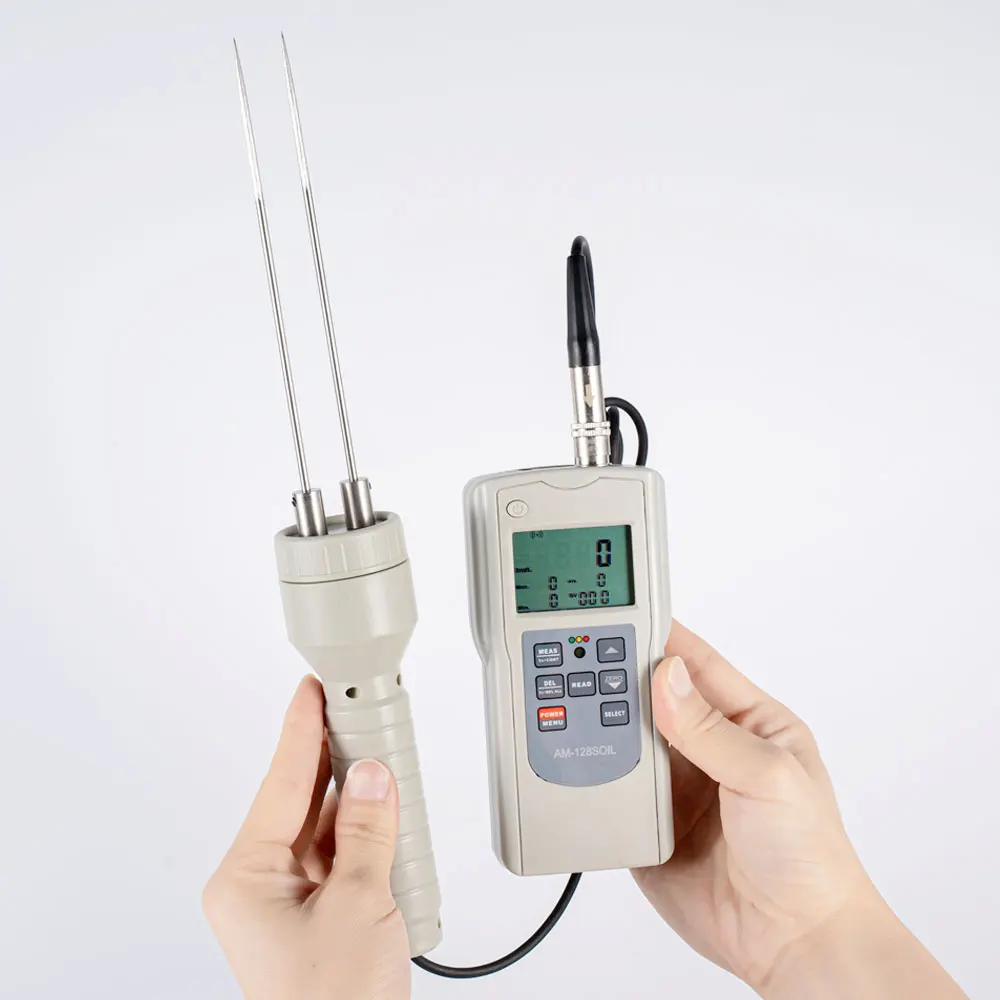 

Am-128soil Soil Range 0~80% Digital Soil Moisture Meter Electrical Conductivity Pins Soil Meter