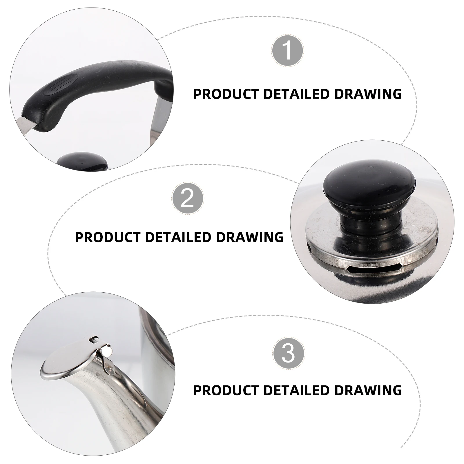 

Large Capacity Stainless Steel Gas Stove Heating Kettle Sounding Whistle Teakettle Household Water Pot Stainless Steel Teakettle