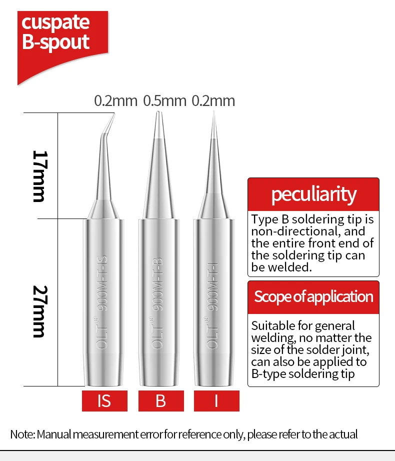 900M Series Soldering Iron Tip Universal Lead-free Welding Sting For 936/937 Soldering Iron Station  900M-T-B 900M-T-I 900M-T-K