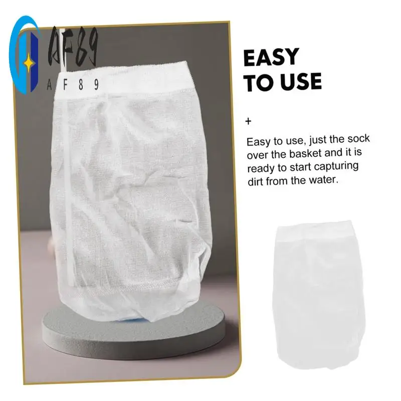 

AF89-Swimming Pools Skimmer Basket Bag Elastic Filter White Elasticity Splitter Pool Skimmer Net Fine Mesh Net Bag
