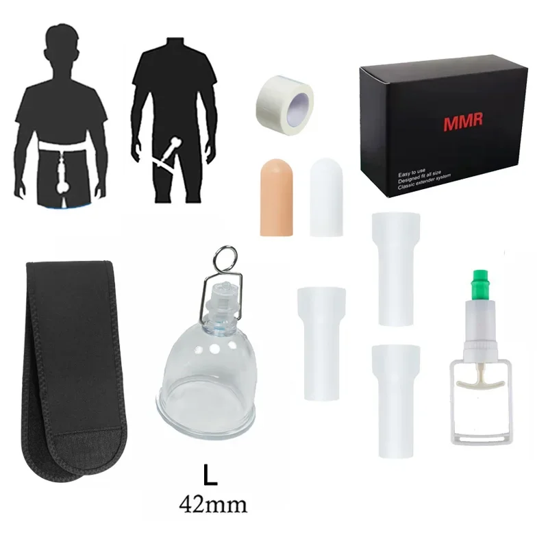 Penis Pump Enlargement Vacuum Cup Hanger Trainer Sex Toys for Men Dick Extender Stretcher Enhancer Tension Bigger Size Exerciser