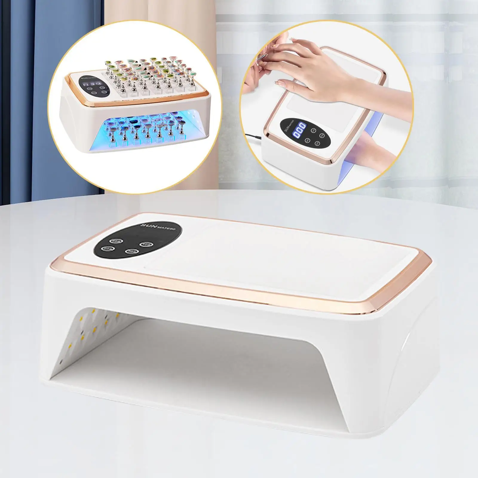 Nail Arm Rest Pillow with LED Nail Dryer Nail Lamp for Salon Fingernails DIY