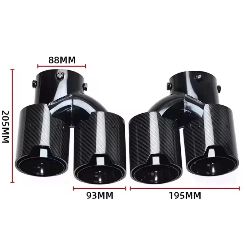 Pour BMW G20/G21/G22/G42 tuyau d'échappement de silencieux en Fiber de carbone mise à niveau M240i M340i M440i tuyau d'échappement avec quatre buses à pointe en Fiber de carbone