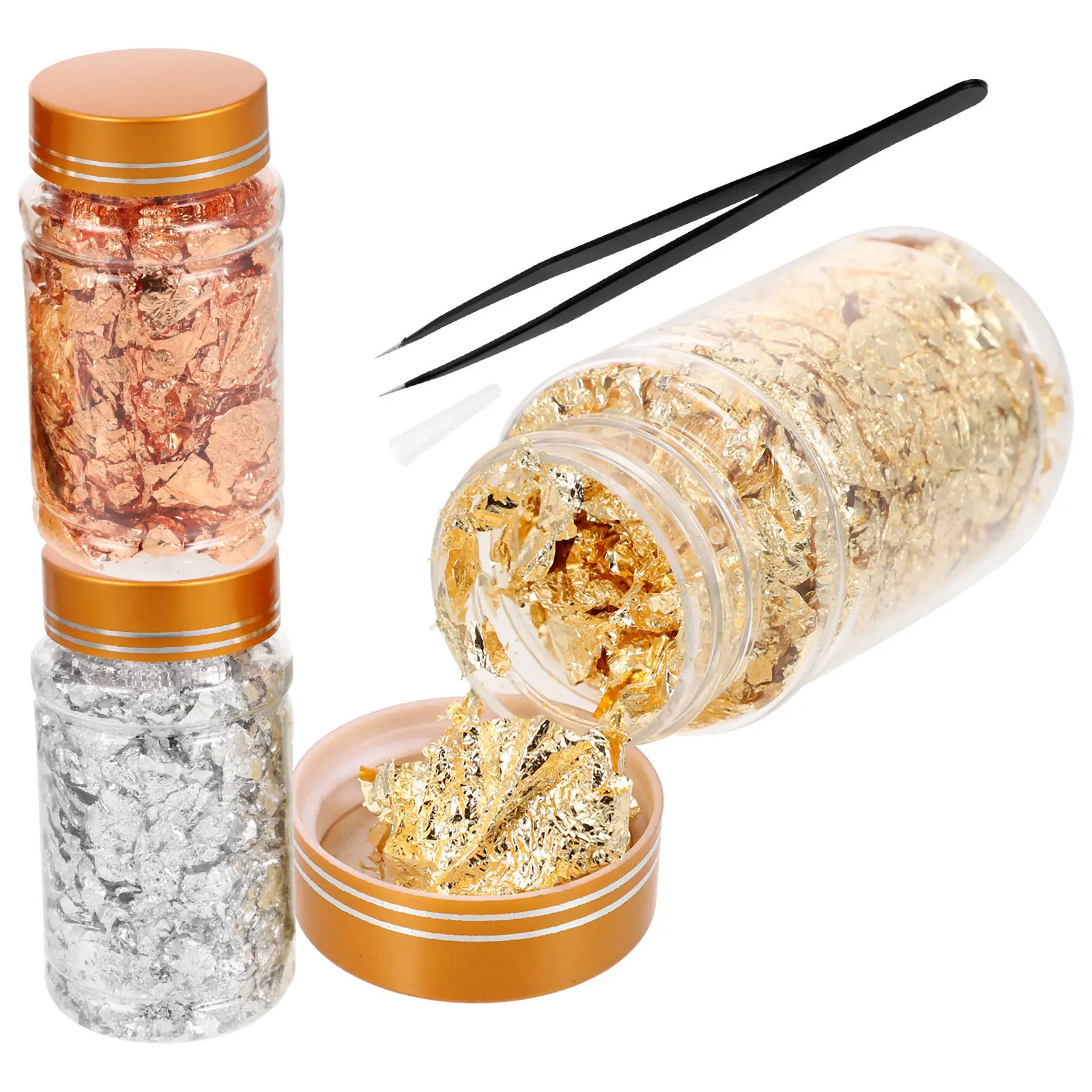 

1Set Nail Art Gold Foil Paper DIY Flake Decor for Manicures Supplies Women Nail Stickers Decorations Holiday Party Craft Home