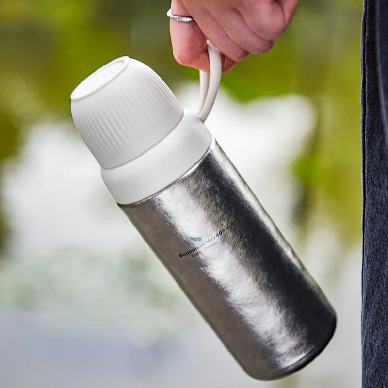 

Титановая термос Boundless Voyage, герметичная бутылка с двойными стенками, посуда для напитков на открытом воздухе, титановая бутылка 300 мл