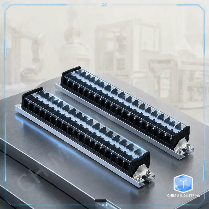 【CHIMU INDUSTRIAL】 TD-1520 15A 20 Position Guide Type Mount Combination Insulated Terminal Block Connector
