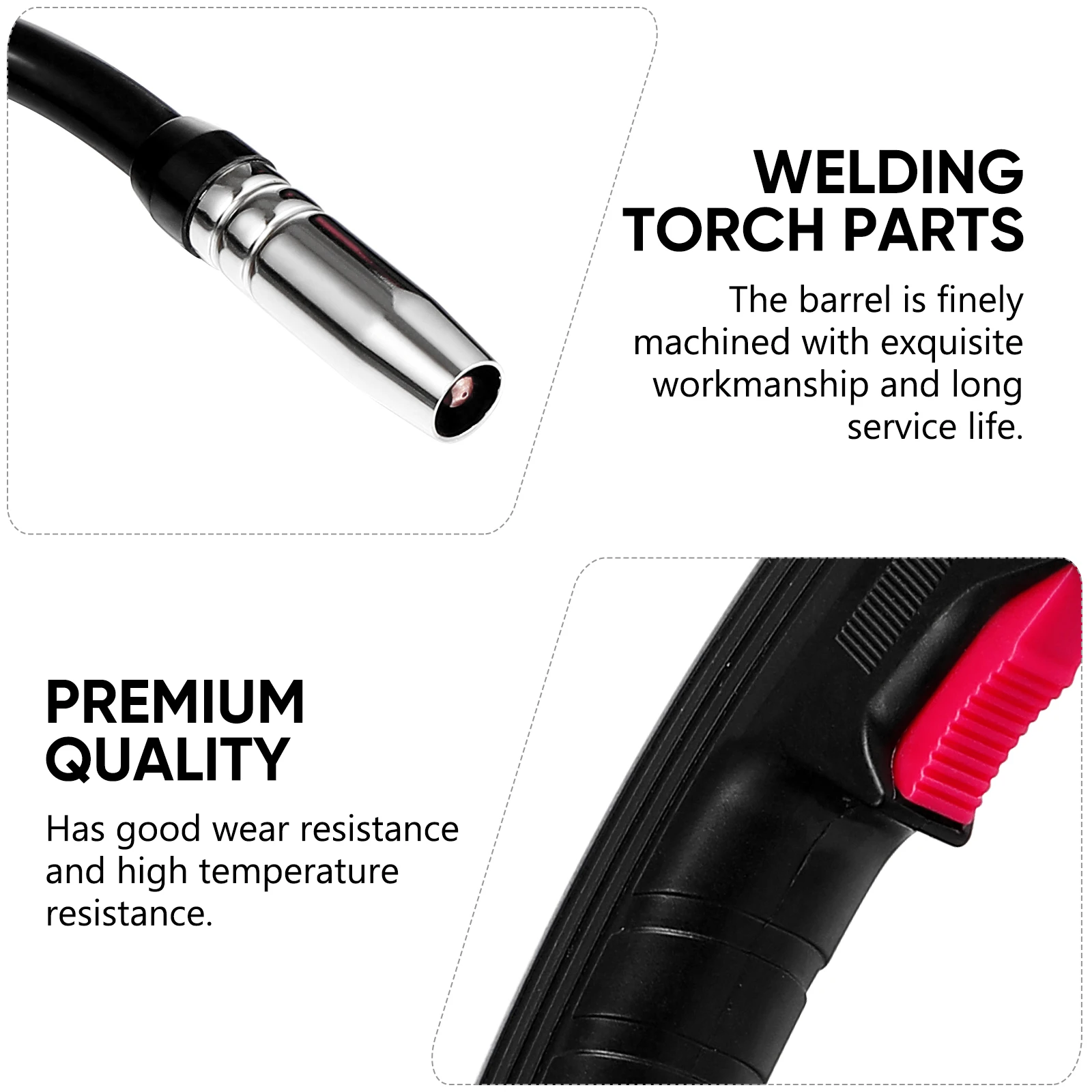 

250cm Welder Torch Stinger Replacement Parts Gas Electric Welding Machine Components Premium Copper Standard Wire for Home