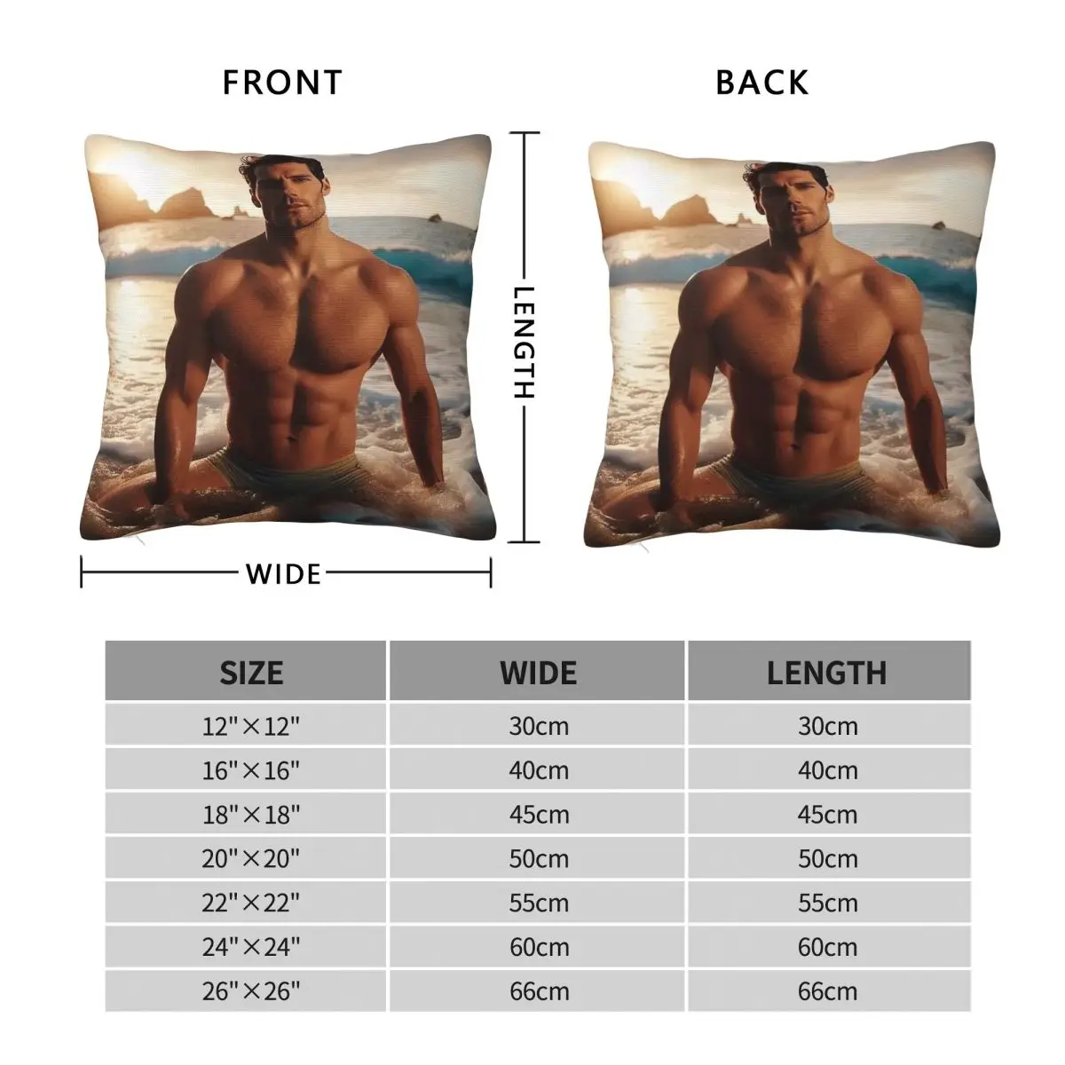 Henry Cavill Iconic Physique Square Pillowcase Polyester Linen Velvet Creative Zip Decor Room Cushion Case Wholesale