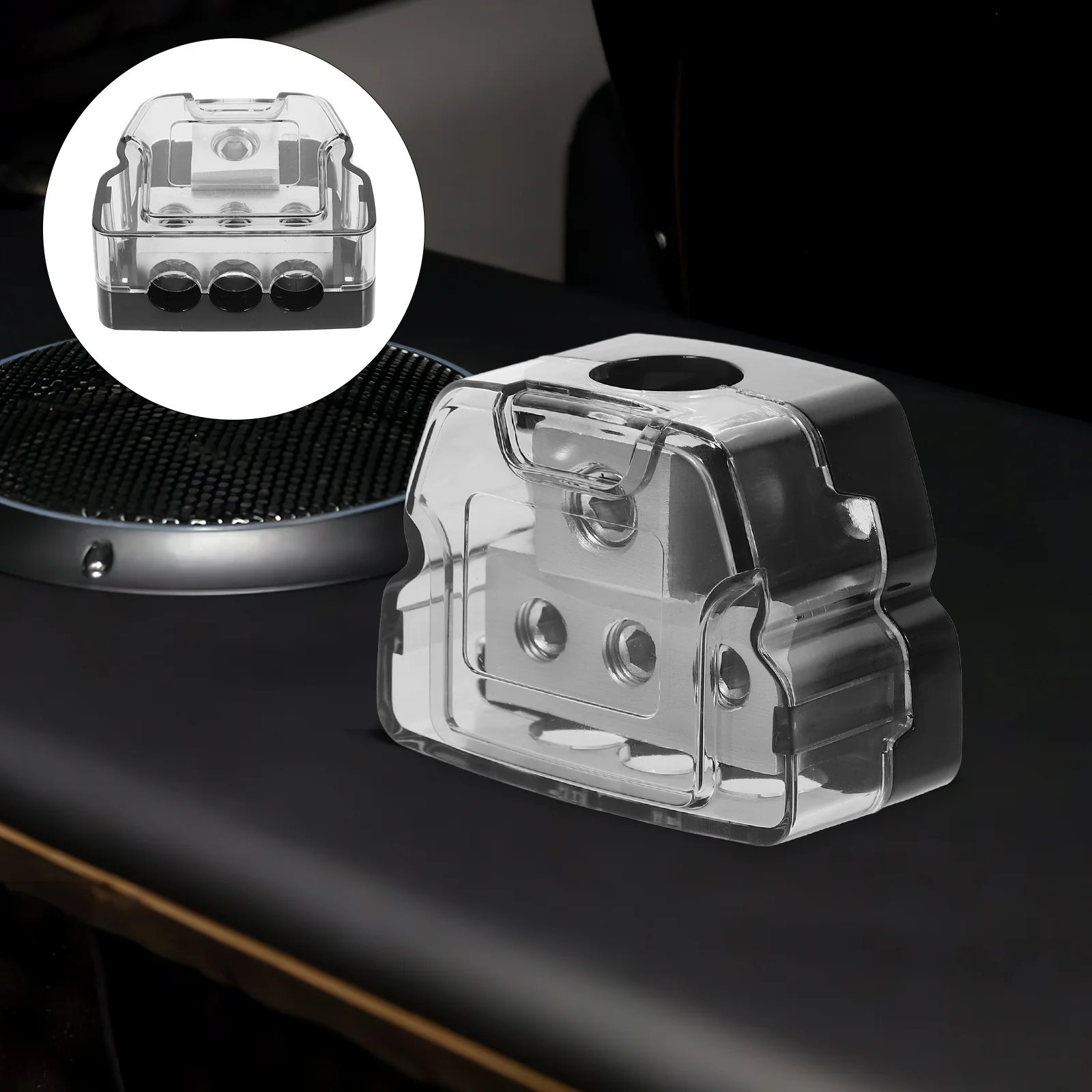 

Zinc Alloy Car Audio Power Distribution Block Ground Distributor for Amp System Space Saving Wiring Solution for Vehicle