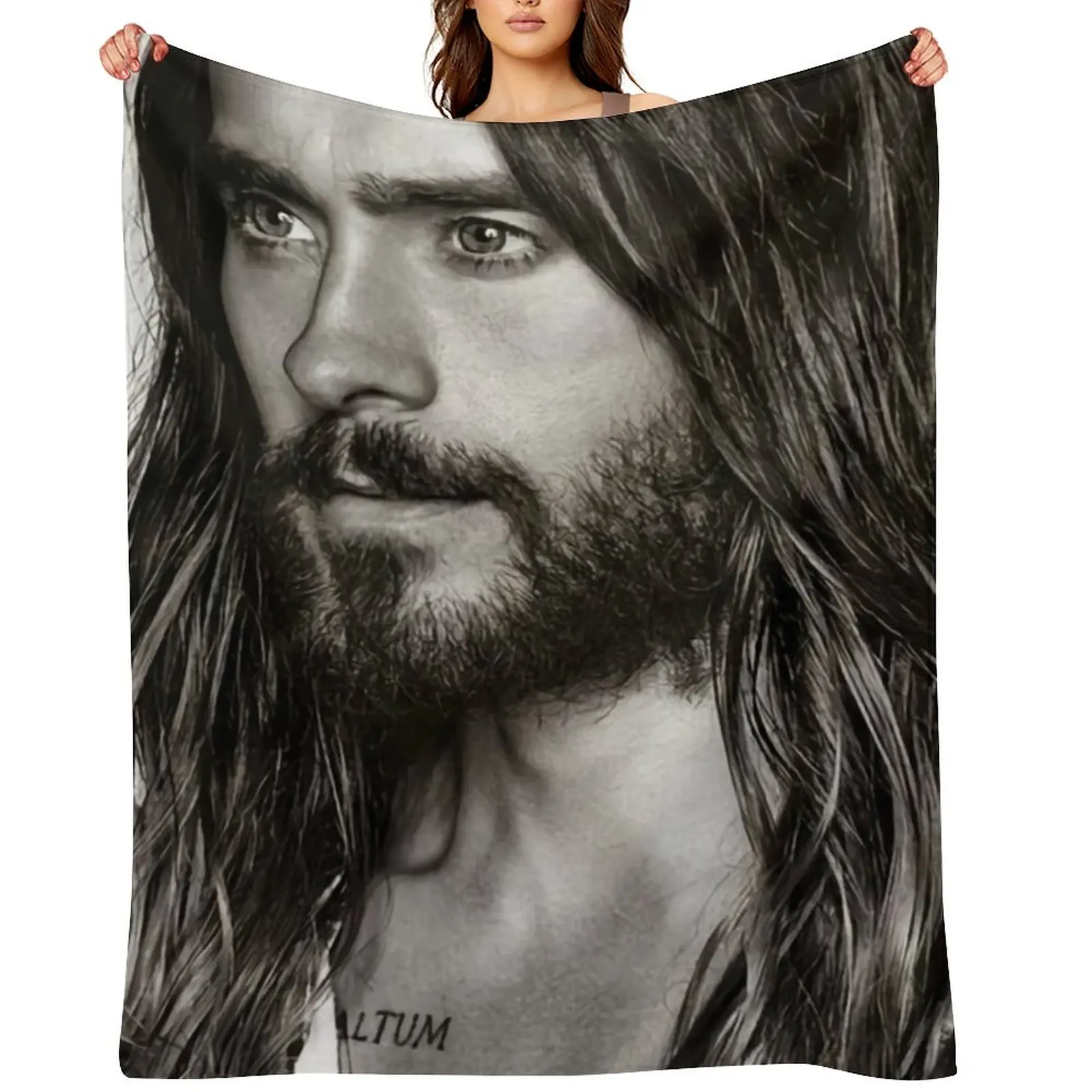 

handsome leto Throw Blanket Hairys Blankets For Bed Luxury Brand Sofa Throw Blankets