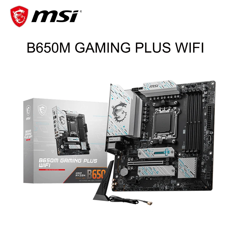 MSI B650M GAMING PLUS WIFI Motherboard AMD B650 DDR5 Socket AM5 7200+MHz (OC) 256GB M.2 SATA Supports AMD Ryzen 7000 8000 Series