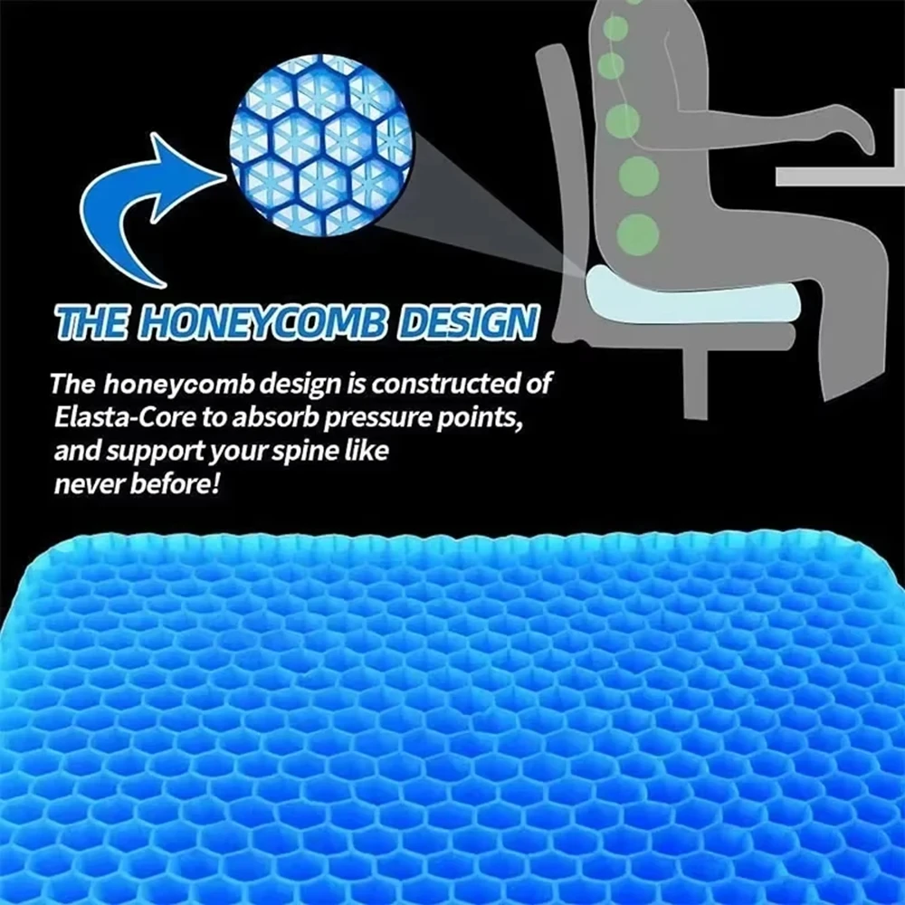 Hot Breathable Soft Silicone Sitting Cushion Summer Home Sofa Chair Office Backrest Support Pillow Cover Seat Puffs Cute Gifts - view 4