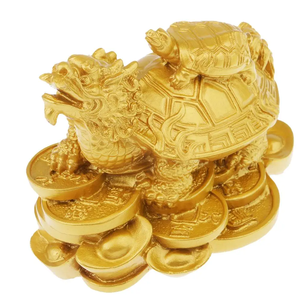 

Resin Dragon Turtle Tortoise Statue Figurine Wealth Desktop Ornaments