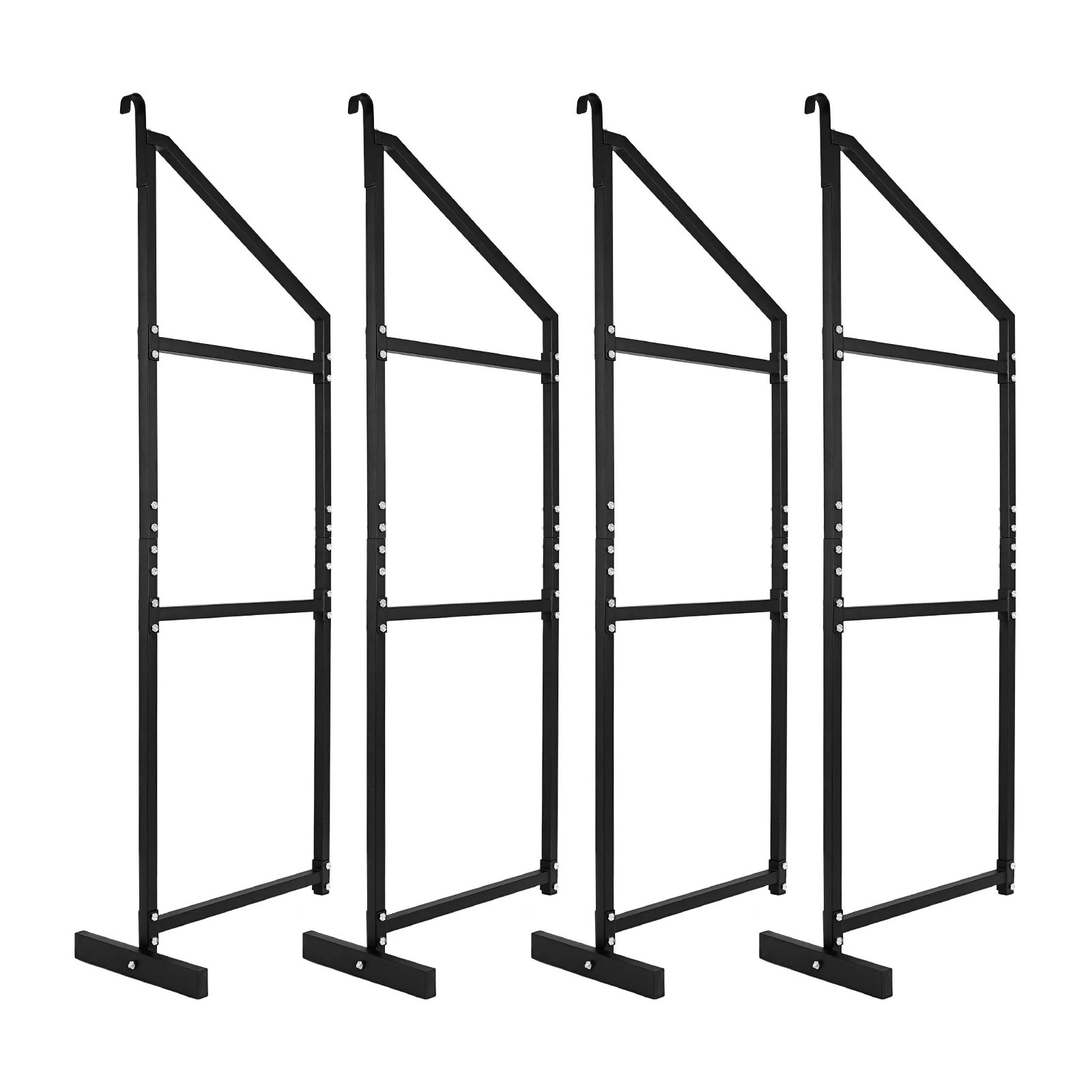 

Комплект из 4 универсальных стеллажей для хранения, 63 дюйма (В) x 22 дюйма (Ш), 3-ярусные полки-кронштейны для транспортных контейнеров