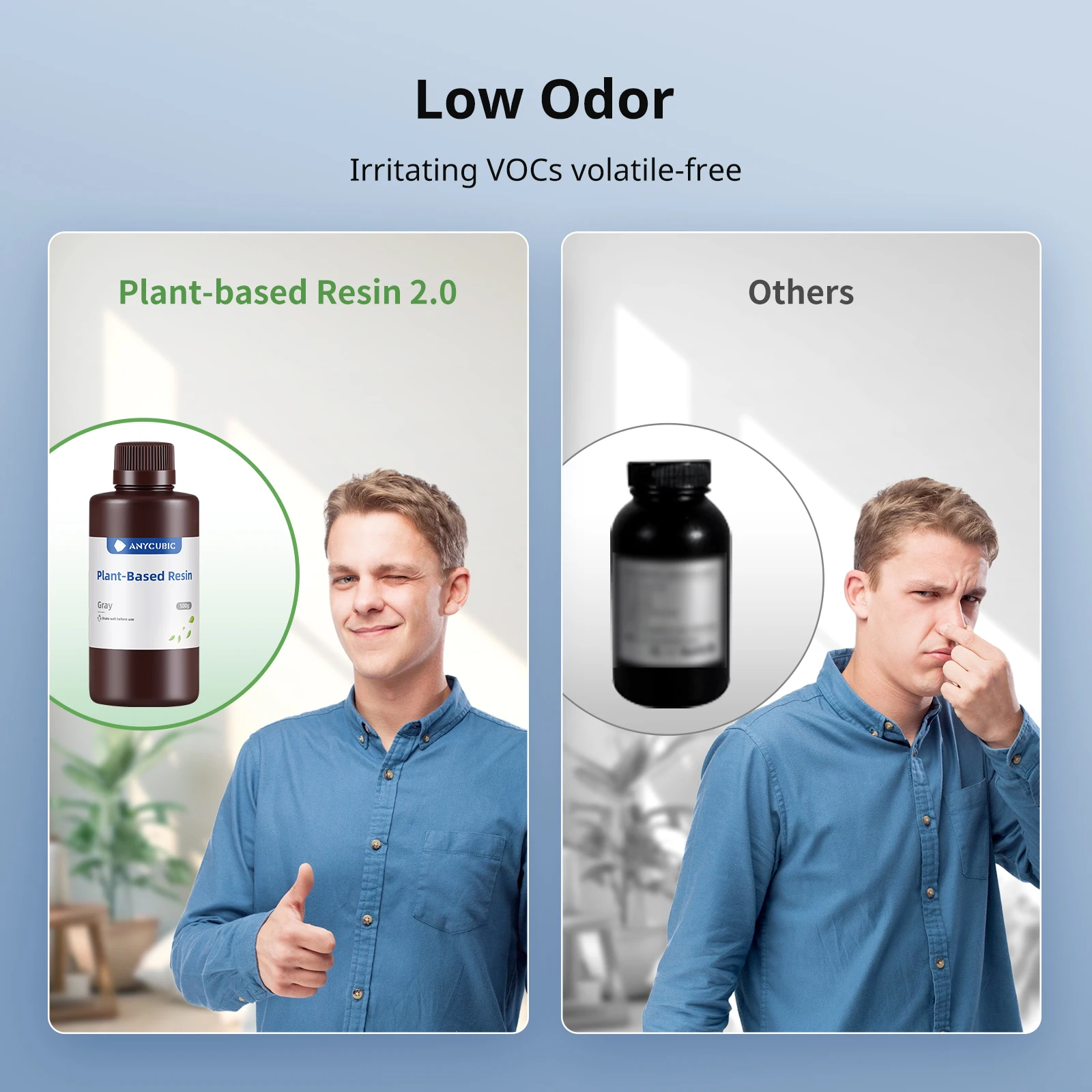 애니큐빅 식물성 레진 3D 프린팅 재료 405nm 친환경 UV 레진 업그레이드된 성능 3D 프린터 레진 포톤 M7용