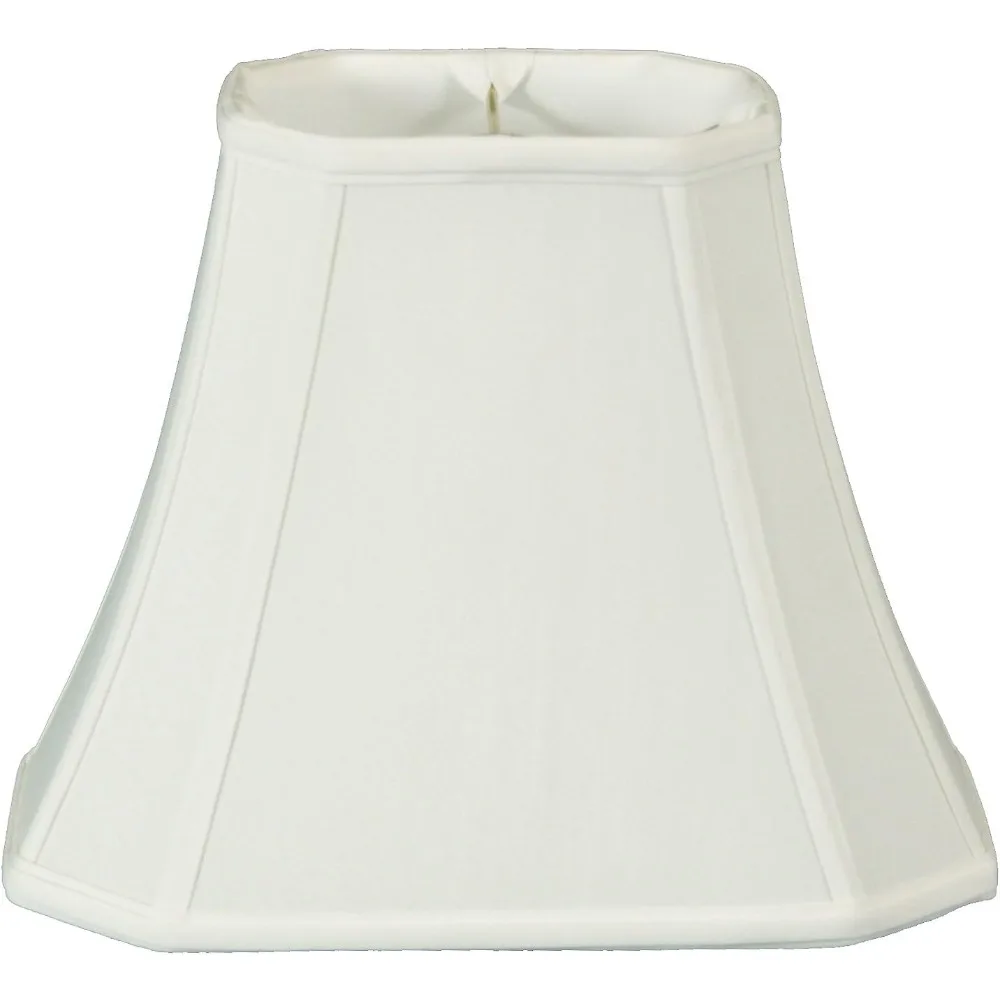 Rectangle Cut Corner Basic Lamp Shade, 9x16x12.25 Inches, Antique Gold Finish, Decorative Lighting Accessory