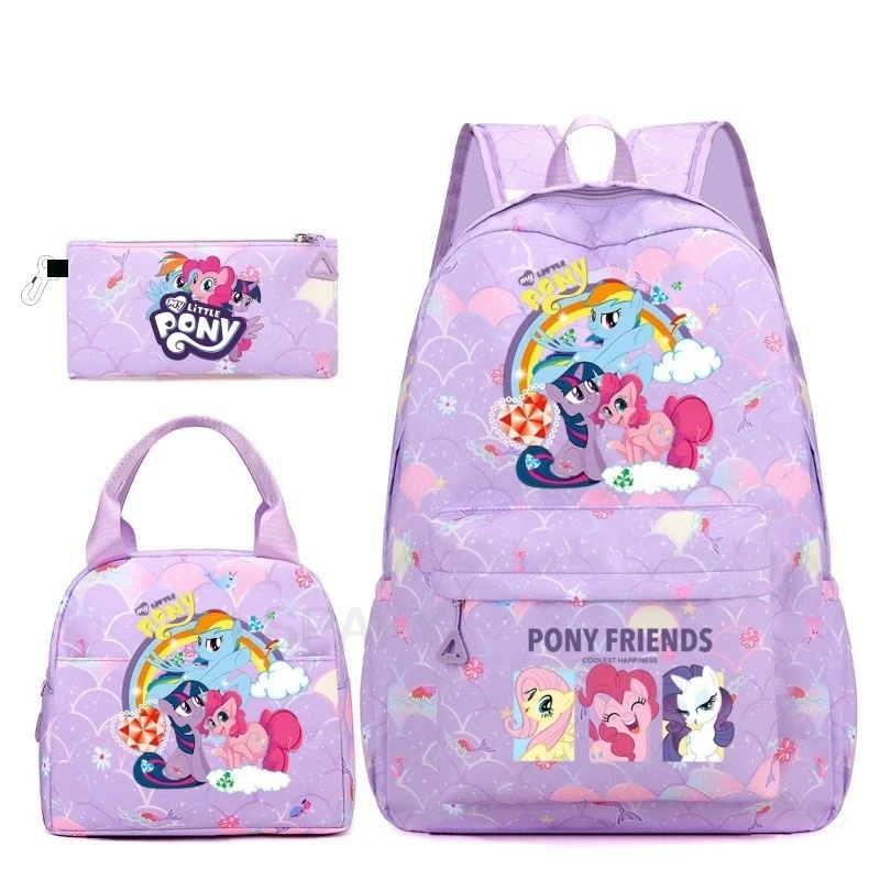 My Little Pony Kids School Bag Cute Backpack for Girls Boys Children Waterproof Backpacks Teenage Large Capacity Book Bag