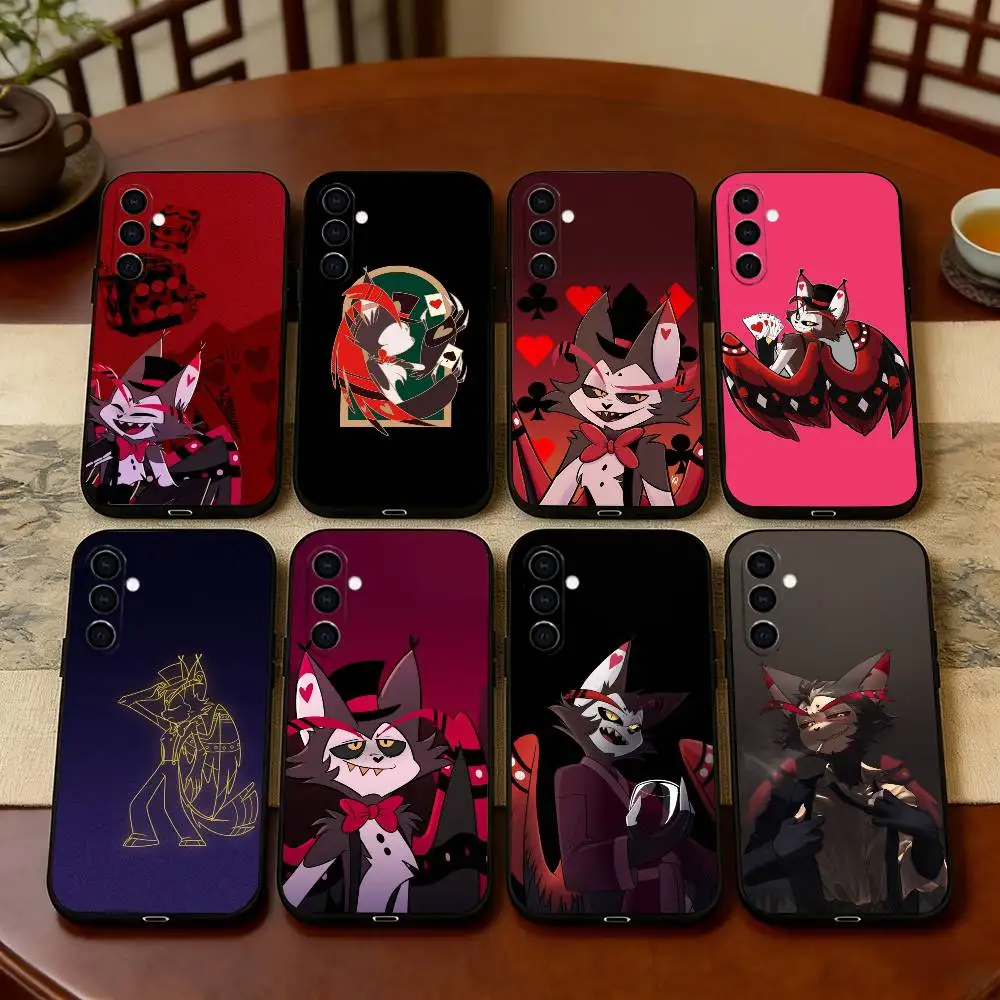 H-Hazbin H-Husk Phone Case For Samsung Galaxy A73,A72,A71,A70,A53,A52,A51,Soft Silicone Black Cover
