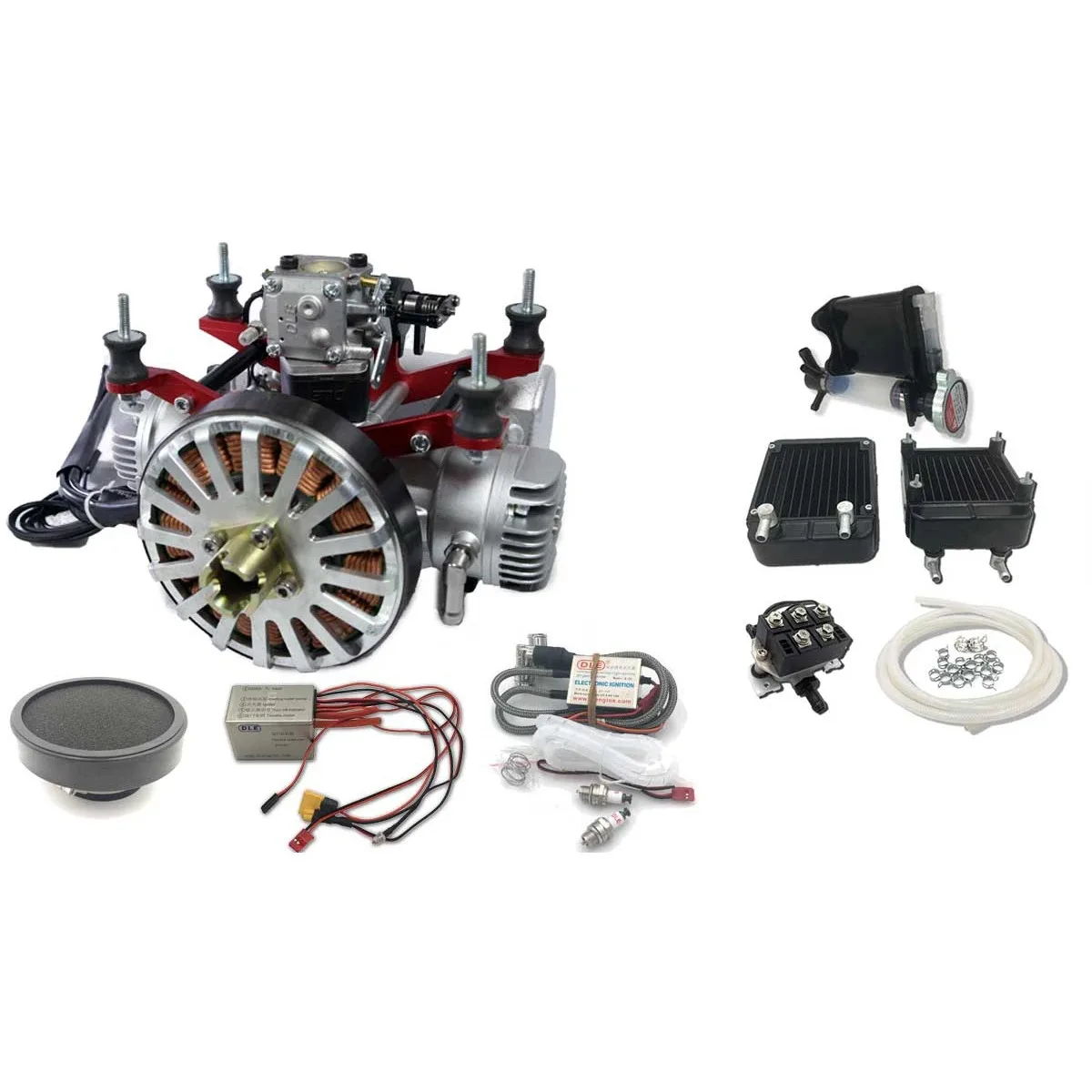 2026 DLE128HD New Version of DLE120HD Engine 7.4kw Water-Cooled Hybrid Electricity Generator Gas Engine Electric Kit