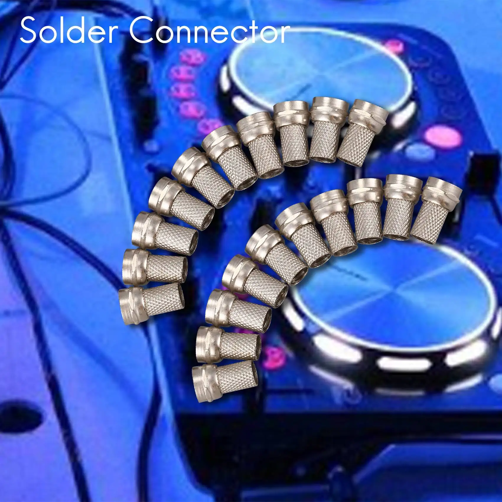 同軸RFコネクタ,オス同軸ケーブル,Fタイプ,ツイストオン,cctv rg6,20個