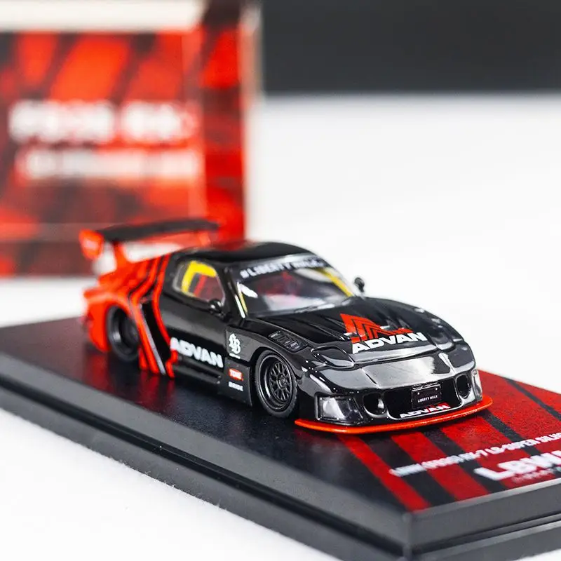 Diecast INNO Schaal 1:64 Mazda RX7 FD3S ADVAN JDM Legering Model Auto Collectible Toy Gift Souvenir Display Ornament