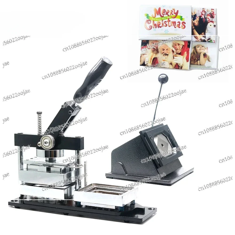 80*53mm Rectangular Button Fridge Magnet Making Machine Kit with Paper Cutter and 1000sets Materials