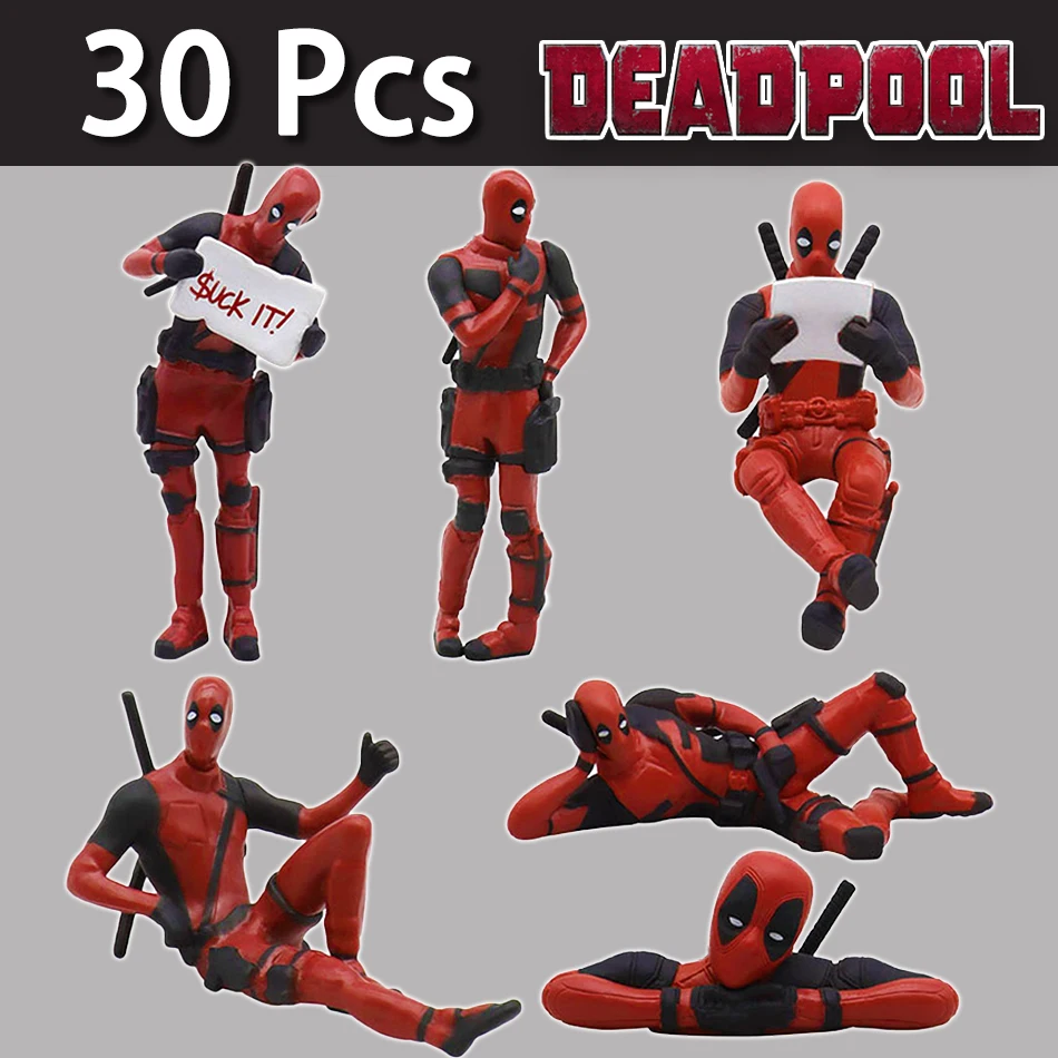 Anime @Deadpool Action Figure Car Interior Decoration Toys Sitting Model X-Men Mini Figurine Pendant Car Accessories Kids Gift.