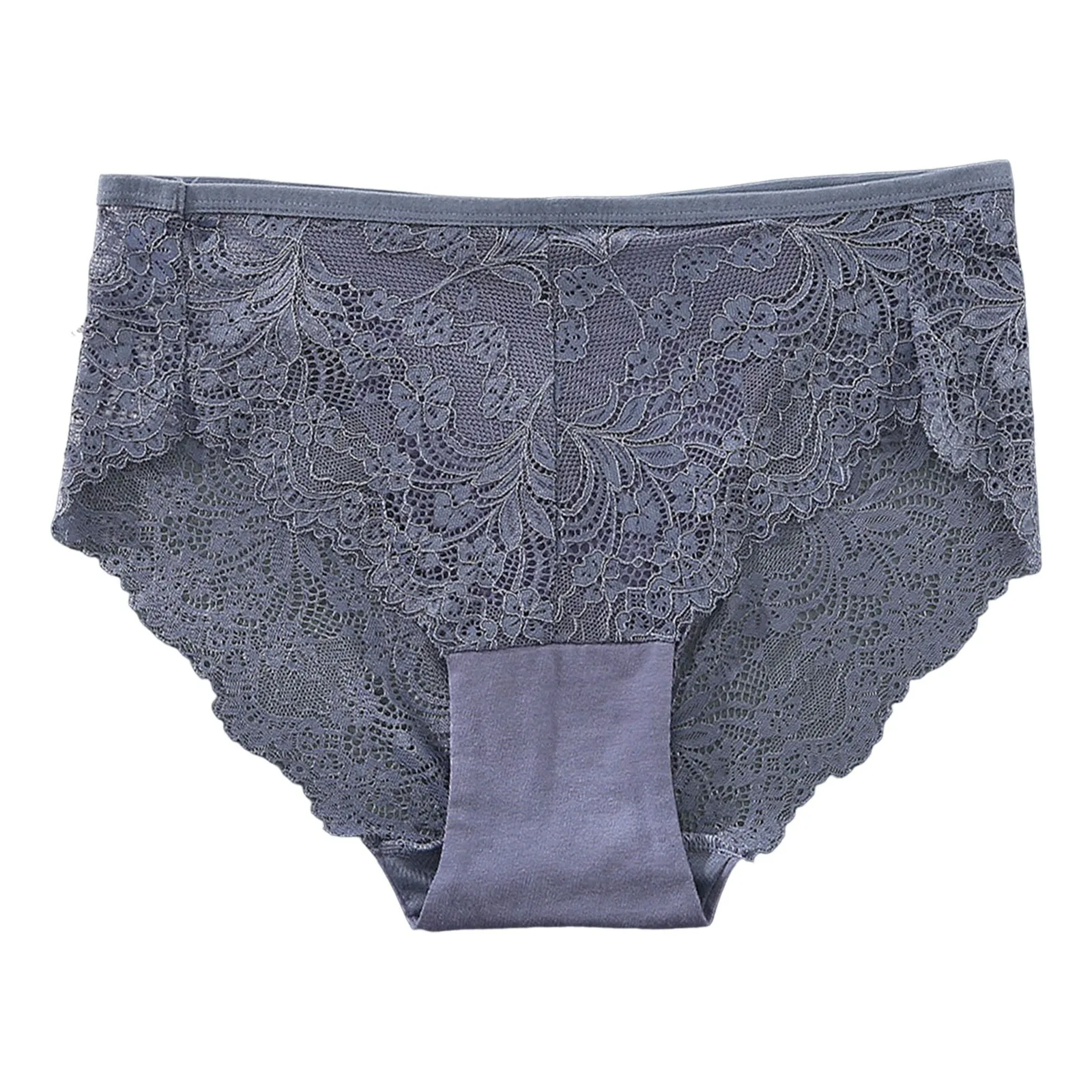

S-4XL Plus Size Lace Panties High Waist Underwear Women Sexy Floral Transparent Underpants Soft Comfort Briefs Female Lingerie