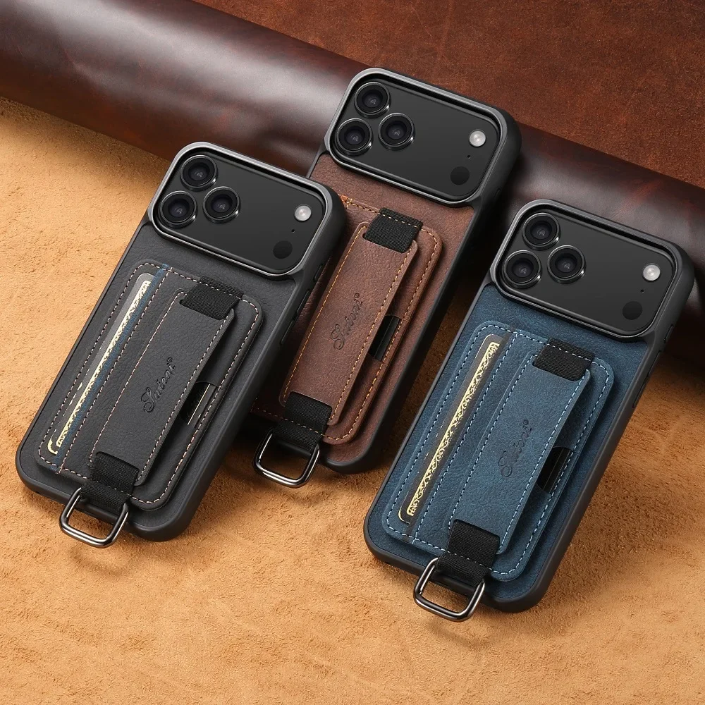 

Solid Color Phone Cover for iPhone 17 Air 16 15 14 Plus 13 12 11 Pro Max XR XS Max with Back Wallet Card Case
